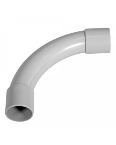 Соединитель угловой д16 безгалогенный (HF) атмосферостойкий серый (70шт/980шт уп/кор) Промрукав (PR13.0356) в Уссурийске Повороты, муфты, тройники Pintop.ru