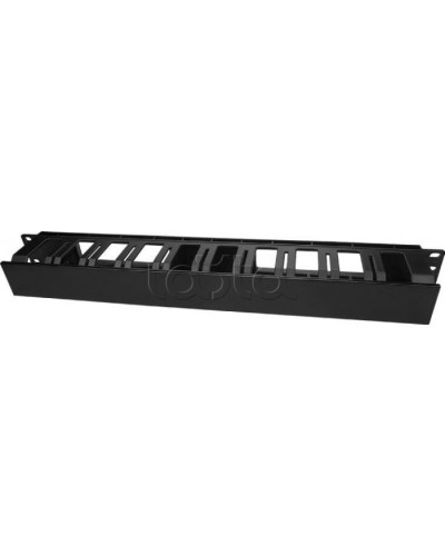 Кабельный организатор пластиковый с крышкой Hyperline (CM-1U-D66-PL-COV) в Уссурийске Кабельные органайзеры Pintop.ru