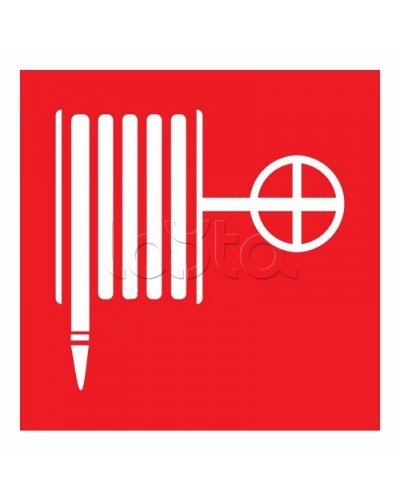 Знак пожарной безопасности Пожарный кран 100x100 (5шт/уп) REXANT 56-0054 в Уссурийске Дополнительное оборудование для ОПС Pintop.ru