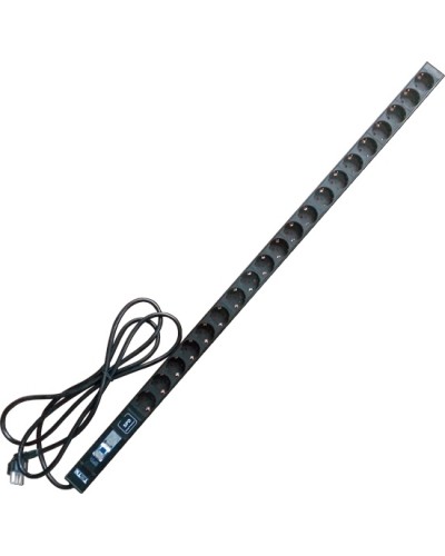 Блок розеток вертикальный 20xSchuko, 250V, 16A, шнур 3 метра, вилка Schuko TWT TWT-PDV-20GS-GP в Уссурийске Блоки розеток Pintop.ru