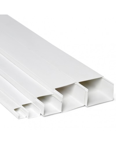 Кабель-канал 100x60x2000, двойной замок, белый (ПожТехКабель) в Уссурийске Кабель-канал Pintop.ru