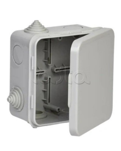 Коробка расп. КМ 100х100х50мм о/к IP54 4 вв. (7035) GENERICA IEK (UKO31-100-100-050-K03-54G) в Уссурийске Распределительные коробки Pintop.ru