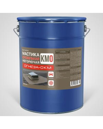 Мастика кровельная огнезащитная Огнеза «ОГНЕЗА-ОКМ», ведро 20 кг., цвет черный в Уссурийске Дополнительное оборудование пожаротушения Pintop.ru