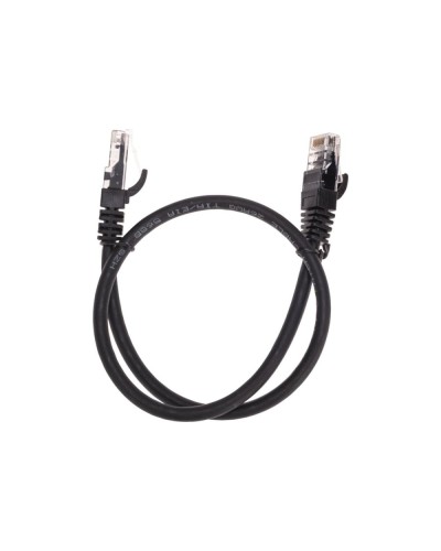 Патч-корд U/UTP, CAT 6, RJ45-RJ45, 26AWG, LSZH, черный, 0,5м REXANT 02-0292-05 в Уссурийске Патчкорды (медные) Pintop.ru