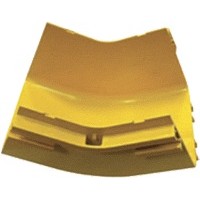 Изгиб 45° оптического лотка внутренний 120 мм, желтый LANMASTER LAN-OT120-IC45