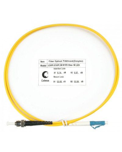 Шнур оптический simplex LC-ST 9/125 sm 1,5м LSZH Cabeus FOP(s)-9-LC-ST-1,5m в Уссурийске Патч-корды оптические Pintop.ru