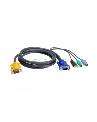 КВМ-кабель с интерфейсами PS/2, USB, VGA (1.2м) ATEN 2L-5301UP в Уссурийске Видеоусилители, Модуляторы, Делители Pintop.ru