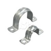 Скоба оцинкованная двулапковая для трубы D25мм (100 шт/уп) Экопласт 43625