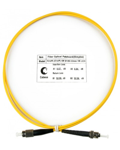 Шнур оптический simplex FC-ST 9/125 sm 1м LSZH Cabeus FOP(s)-9-FC-ST-1m в Уссурийске Патч-корды оптические Pintop.ru