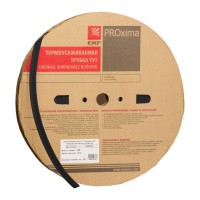 Трубка термоусаживаемая ТУТ 6/3 черная (100м) EKF (tut-6-b)