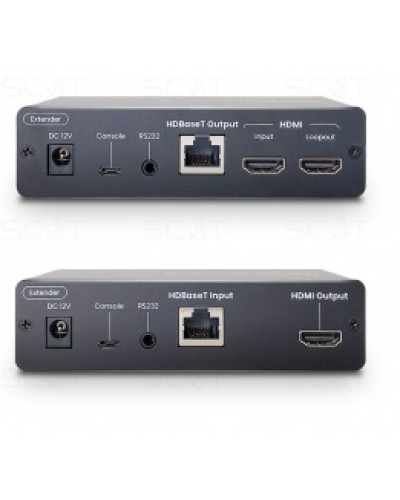 Удлинитель DisplayPort 4K(60Гц), USB, аудио, RS232 по кабелю витой пары(CAT6a) до 100м (HDBaseT) SC&T DP02U-4K6G в Уссурийске Видеоусилители, Модуляторы, Делители Pintop.ru