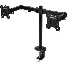 Кронштейн для двух мониторов 13"-32", одно колено настольный, серия офис REXANT 38-0356