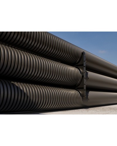 Двустенная труба ПНД гибкая для открытой прокладки д.40мм, SN23, 450Н, УФ, с протяжкой DKC 151940100 в Уссурийске Труба гофрированная Pintop.ru