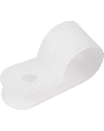 Кабельная скоба под винт 6 мм, белая, упаковка 50 шт. REXANT (07-4406) в Уссурийске Держатели, клипсы, скобы Pintop.ru