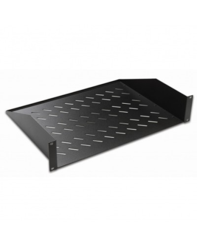 Полка консольная 19, 2U глубина 350мм, нагрузка до 25 кг, чер. Datarex DR-412211 в Уссурийске Полки для шкафов и стоек Pintop.ru