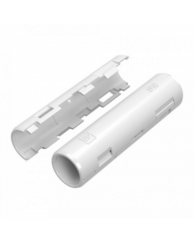 Муфта разборная d16 мм белая (100шт/1200шт уп/кор) Промрукав (PR13.0417) в Уссурийске Повороты, муфты, тройники Pintop.ru