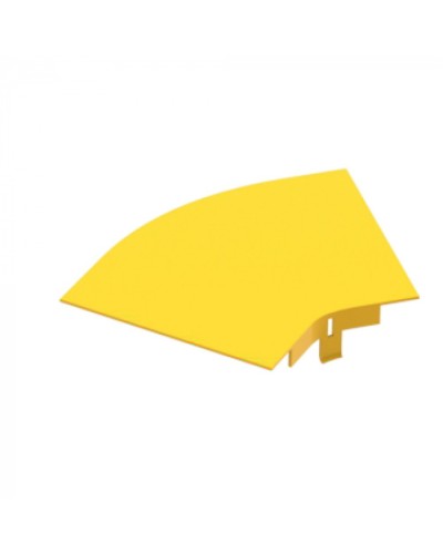 Крышка горизонтального поворота 45° оптического лотка 240 мм, желтая LANMASTER (LAN-OT240-HC45C) в Уссурийске Аксессуары для лотков Pintop.ru