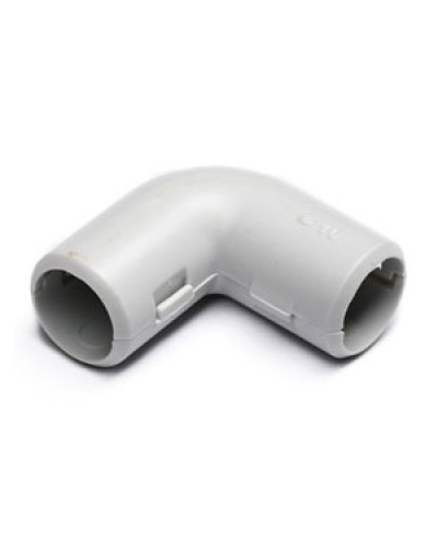 Угол 90° (из двух частей) для труб D25 мм, без галогена (25 шт/уп) Экопласт 41225-25HF в Уссурийске Аксессуары для труб (ОКЛ) Экопласт Pintop.ru