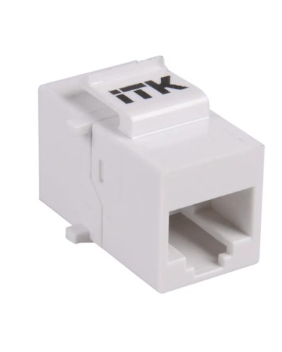 Проходной адаптер кат.5E UTP, RJ45-RJ45, тип Keystone Jack ITK CS7-1C5EU в Уссурийске Проходные адаптеры RJ-45 и разветвители Pintop.ru