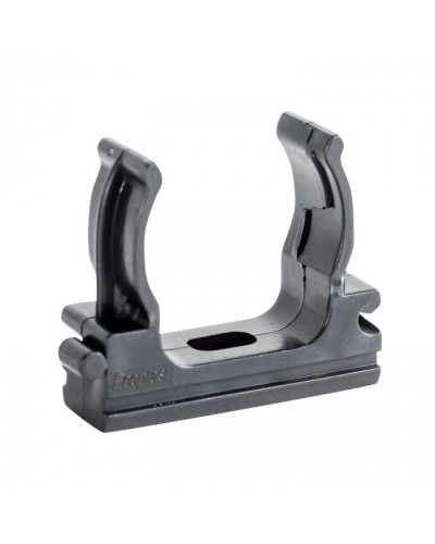 CF32G Держатель (клипса), без галогена, для труб D32мм, цвет чёрный (10шт) Экопласт (41732-10HF-BL) в Уссурийске Держатели, клипсы, скобы Pintop.ru