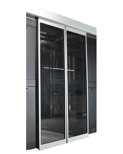 Дверь коридора развижная автоматическая 1200 мм для шкафов LANMASTER DCS 42U, стекло, key-card замок LANMASTER LAN-DC-SDRAL-42Ux12 в Уссурийске Аксессуары для стоек и шкафов Pintop.ru