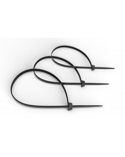 Стяжка нейлоновая неоткрывающаяся, безгалогенная (halogen free), 300x3.6мм, черная (100 шт) Cabeus CTBL-300 в Уссурийске Аксессуары для кабель-канала Pintop.ru