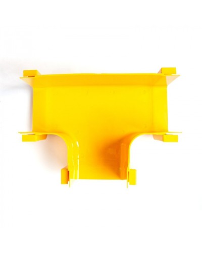 Т-соединитель оптического лотка 120 мм, монтаж без соединителей, желтый LANMASTER (LAN-OT120-ET/NC) в Уссурийске Коммутационные изделия Pintop.ru