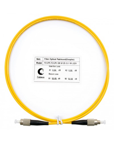 Шнур оптический simplex FC-FC 9/125 SM 1 м LSZH Cabeus FOP(s)-9-FC-FC-1M в Уссурийске Патч-корды оптические Pintop.ru