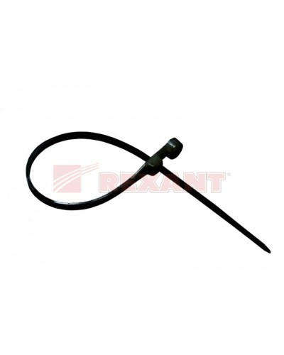 Хомут-стяжка нейлоновый под винт 3.6х150 мм чёрный (100шт/уп) REXANT 07-0155 в Уссурийске Стяжки-хомуты Pintop.ru