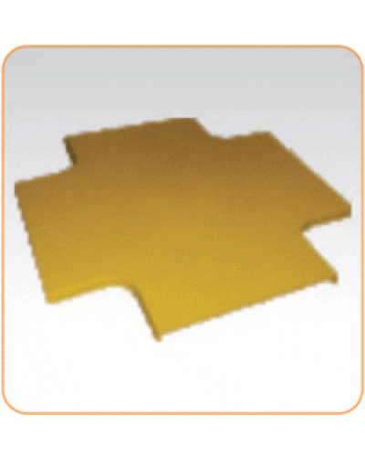 Крышка Х-соединителя оптического лотка 120 мм, желтая LANMASTER LAN-OT120-XTC в Уссурийске Аксессуары для кабель-канала Pintop.ru