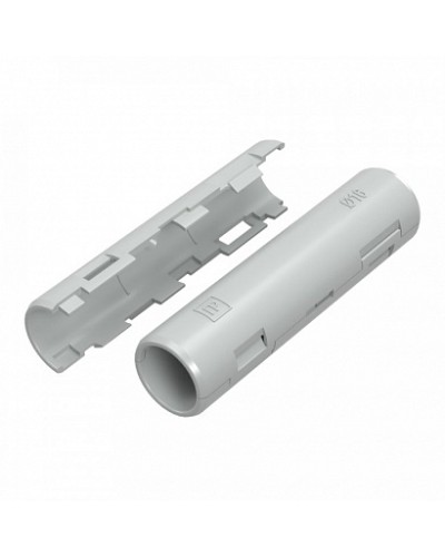 Муфта разборная d16 мм атмосферостойкая серая (100шт/1200шт уп/кор) Промрукав (PR13.0409) в Уссурийске Повороты, муфты, тройники Pintop.ru