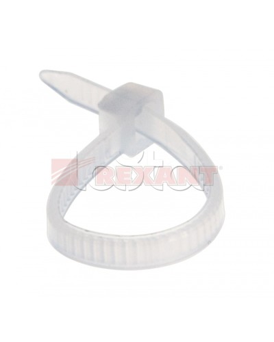 Хомут-стяжка нейлоновый 2.5х80 мм белый (100шт/уп) REXANT 07-0080 в Уссурийске Стяжки-хомуты Pintop.ru