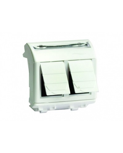 Комп.роз. RJ45 кат.6 (2 разъема 8P8C, Hyperline) Brava, белая, 2М DKC (76452B) в Уссурийске Розетки компьютерные и телефонные Pintop.ru