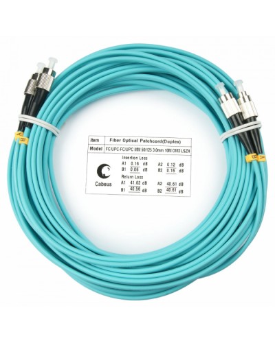 Шнур оптический duplex FC-FC 50/125 mm OM3 25м LSZH Cabeus FOP-50-FC-FC-25m в Уссурийске Патч-корды и пигтейлы Pintop.ru