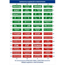 Оповещатель световое табло со встроенной сиреной Электротехника и Автоматика КРИСТАЛЛ-12-К "Газ, уходи"