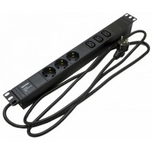 Блок розеток Hyperline SHE19-3SH-3IEC-2.5EU