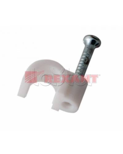 Крепеж кабеля круглый 8мм (10шт/уп) REXANT 07-4008 в Уссурийске Держатели, клипсы, скобы Pintop.ru