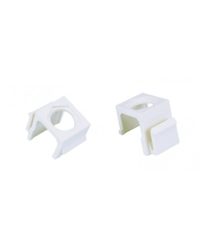 Вставка формата Keystone Jack для коаксиальных разъемов, ROHS, белая Hyperline (KJ1-COAX-WH) в Уссурийске Кроссы оптические Pintop.ru