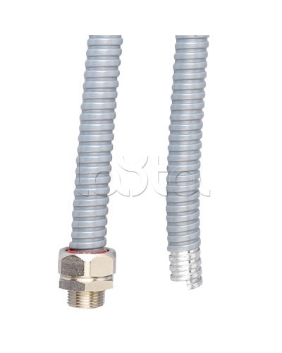 Металлорукав DN 20мм в ПВХ изоляции в оплетке из оцинкованной стали, 50 м DKC (6071T-022) в Уссурийске Металлорукав Pintop.ru