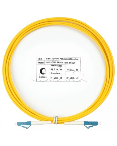 Шнур оптический simplex LC-LC 9/125 SM 3 м LSZH Cabeus FOP(s)-9-LC-LC-3M в Уссурийске Патч-корды оптические Pintop.ru