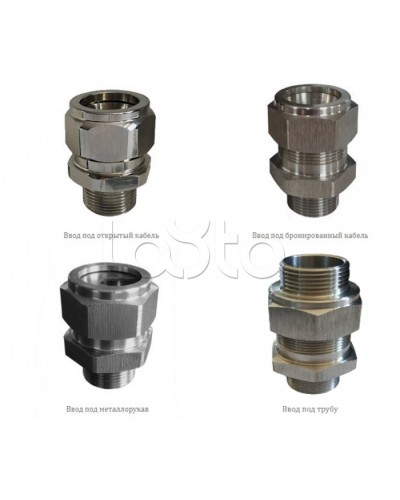 Металлические кабельные вводы Магнито-контакт Ех МКВМ М40 и РМ40 (К, В, В2, Т1 1/4, КМ32) 1Ex d IIС Gb/PB Ex d I Mb или Ex tb IIIС Db или 0E в Уссурийске Аксессуары для кабель-канала Pintop.ru