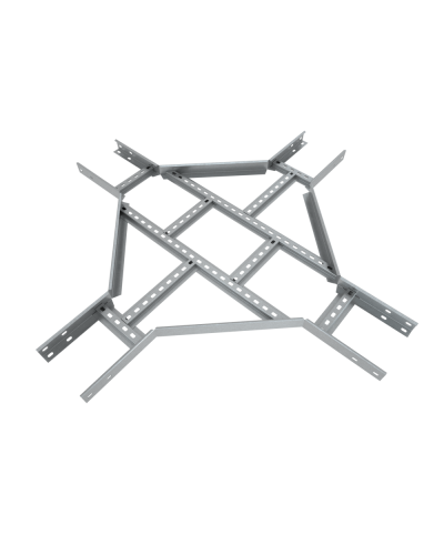 Х-разветвитель лестничный 50х150х1,2 мм Быстрый монтаж HD85 КМ-профиль (LXDS50-150-1.2 HD85) в Уссурийске Аксессуары для лотков Pintop.ru