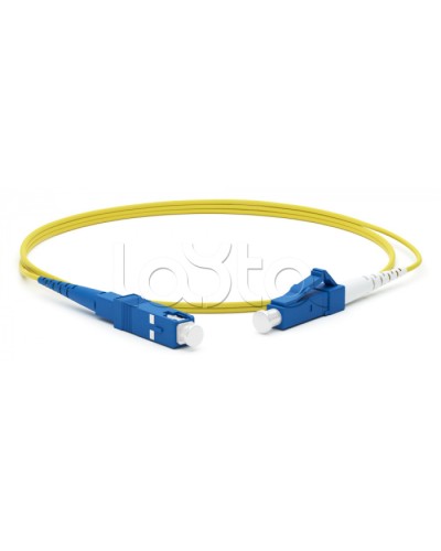 Патч-корд волоконно-оптическийLC/UPC-SC/UPC (1м) Hyperline FC-S2-9-LC/UR-SC/UR-H-1M-LSZH-YL в Уссурийске Патч-корды оптические Pintop.ru