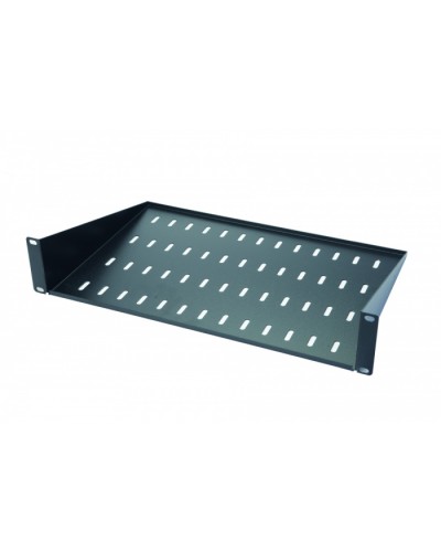 Полка консольная 2U, до 15 кг, глубина 400 мм Eurolan 60A-02-40-11BL в Уссурийске Полки для шкафов и стоек Pintop.ru