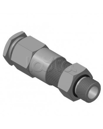 Кабельный ввод для бронированного кабеля с двойным уплотнением резьбой G1/2, внешним диаметром кабеля D=14-18 мм и проходным диаметром кабеля d=8-12 мм Спектрон КВБ-18/12-2У-М-G1/2 в Уссурийске Аксессуары для кабель-канала Pintop.ru