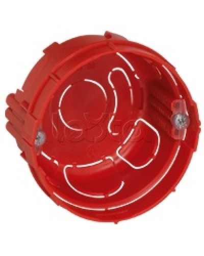 Коробка установочная D65x40мм со стык. ушками межцентр. 71мм, IP20, красный Экопласт 44660 в Уссурийске Распределительные коробки Pintop.ru