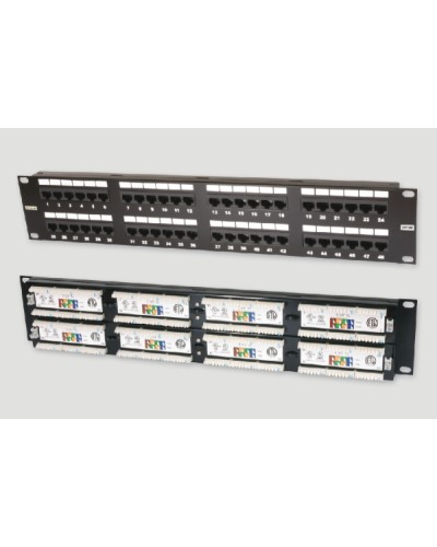 Патч-панель 19, 2U, 48xRJ45 категория 5е Eurolan (27B-U5-48BL) в Уссурийске Патч панель Pintop.ru