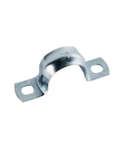 Скоба оцинк. с двумя отверстиями, для трубы D25мм (5шт) Экопласт (43625-5) - Скоба оцинкованная с двумя отверстиями, для трубы D25мм (5шт) Экопласт в Уссурийске Держатели, клипсы, скобы Pintop.ru