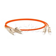 Патч-корд волоконно-оптический Hyperline FC-D2-50-LC/PR-LC/PR-H-1M-LSZH-OR
