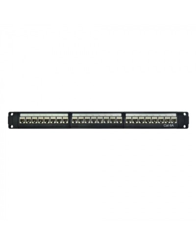 Патч-панель модульная 19, 1U, CAT6A, 24 порта RJ45, экранированная DKC RN6APPF24 в Уссурийске Патч панель Pintop.ru